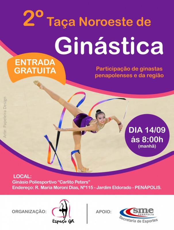 Penápolis sedia amanhã a 2ª Taça Noroeste de Ginástica