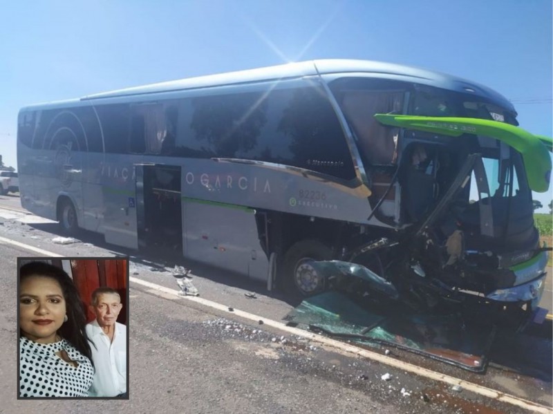 Colisão entre veículo da Saúde de Braúna e ônibus deixa dois mortos