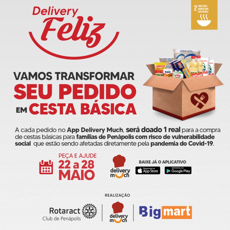 Rotaract e Delivery Much promovem a 1ª edição do ‘Delivery Feliz’