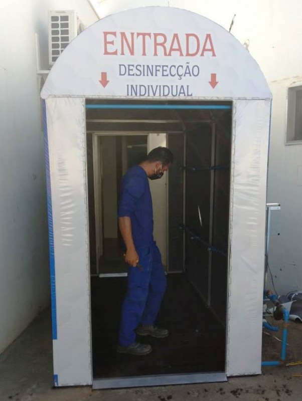 Centro de referência possui cabine de desinfecção e usina de oxigênio