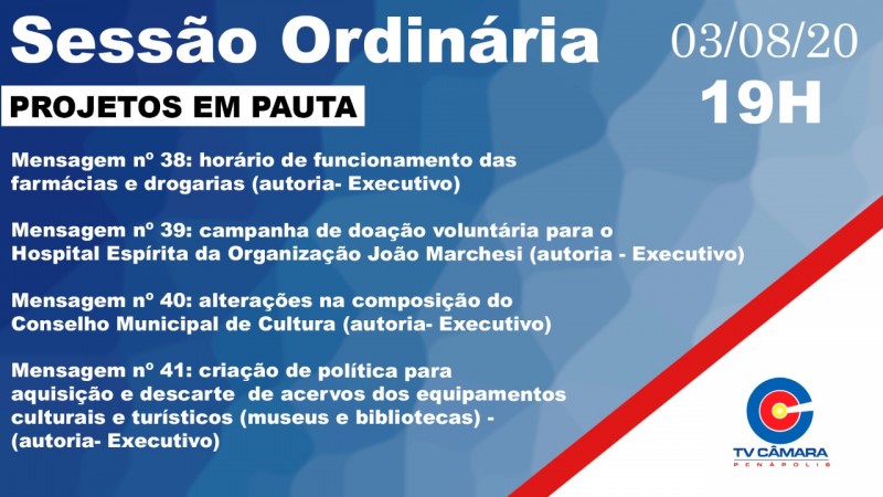 Câmara Municipal retomará sessões com presença limitada de público