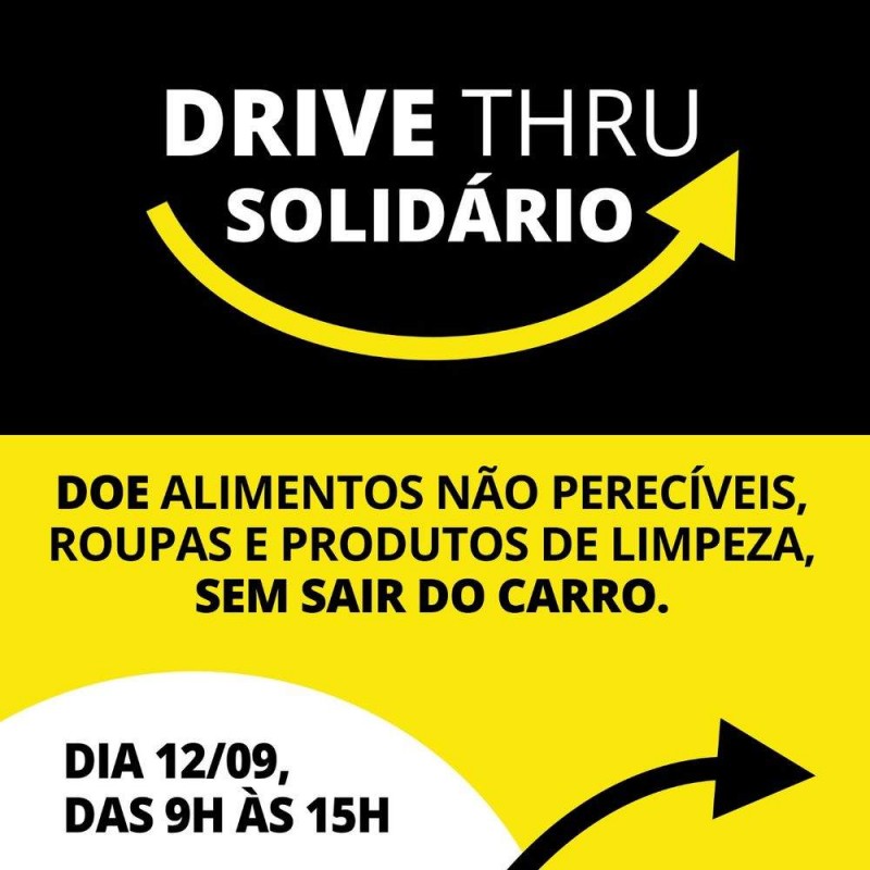 Drive-thru Solidário arrecada alimentos, roupas e produtos de limpeza em Birigui