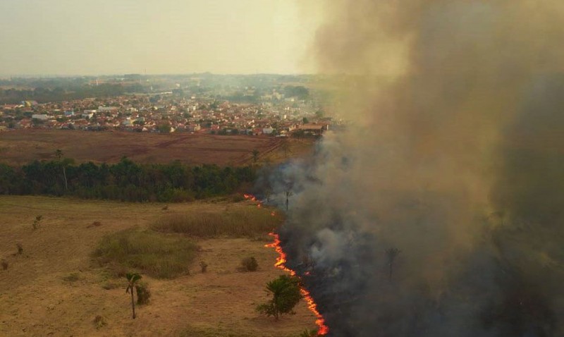 Fumaça do Pantanal se desloca para o Sul do país