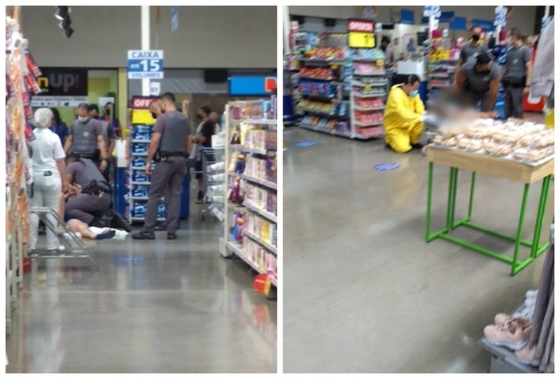 Paciente com Covid foge do hospital, invade supermercado e é contido por policiais em Catanduva (SP)