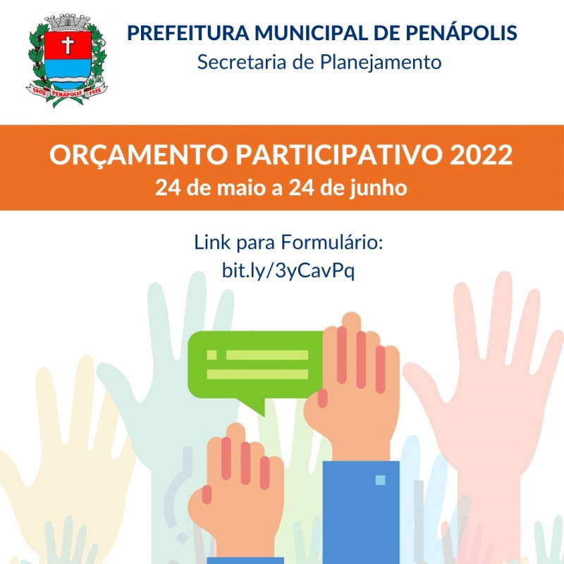 Orçamento Participativo: população pode apresentar sugestões até dia 24