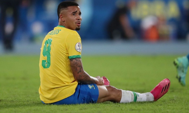 Gabriel Jesus está fora da final da Copa América contra a Argentina