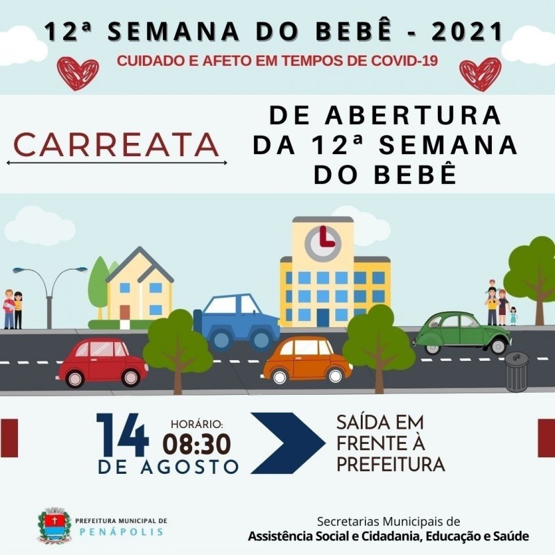 Penápolis realiza 12ª Semana do Bebê de 14 a 20 de agosto