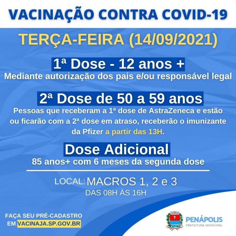 Penápolis recebe vacina da Pfizer para segunda dose em atraso da AstraZeneca