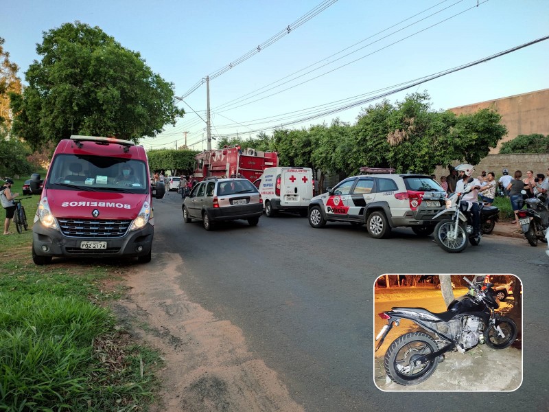 Rapaz morre após bater moto contra árvore em estrada no Jardim Alphaville