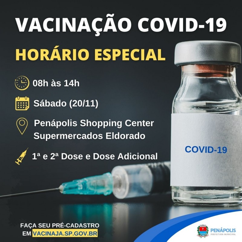 Penápolis realiza vacinação especial contra a Covid-19 neste sábado