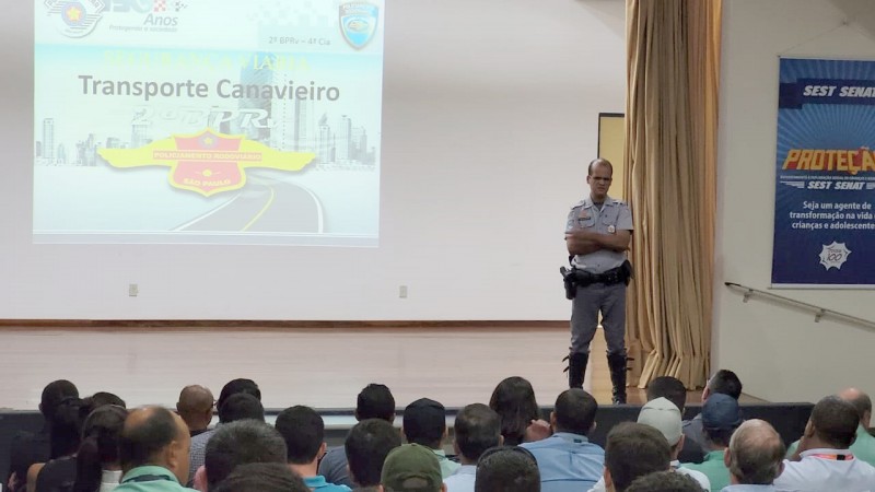 Transporte canavieiro é tema de encontro pela Polícia Rodoviária