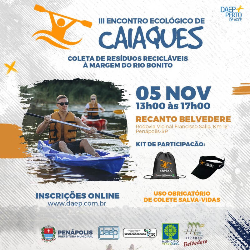 Daep realiza 3º encontro ecológico de caiaque