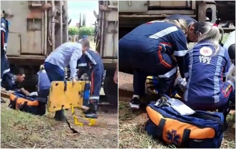 Homem tem pé decepado ao ser atingido por trem em Jales