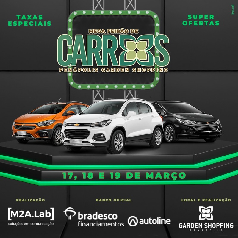 Mega Feirão de carros acontece no Penápolis Garden Shopping