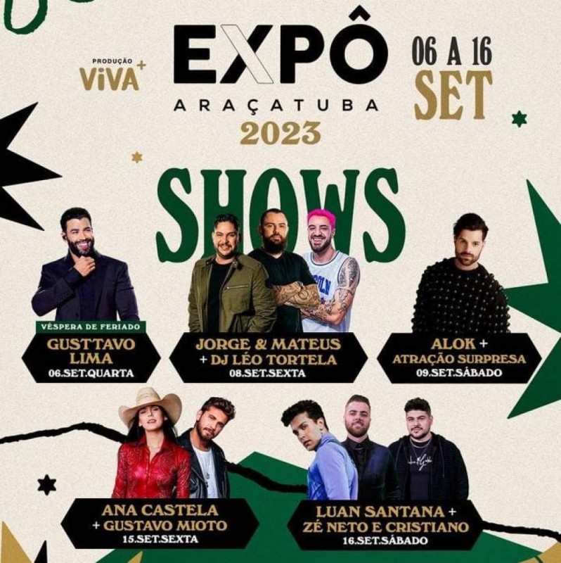 Gusttavo Lima e Luan Santana voltam à Expô Aracatuba
