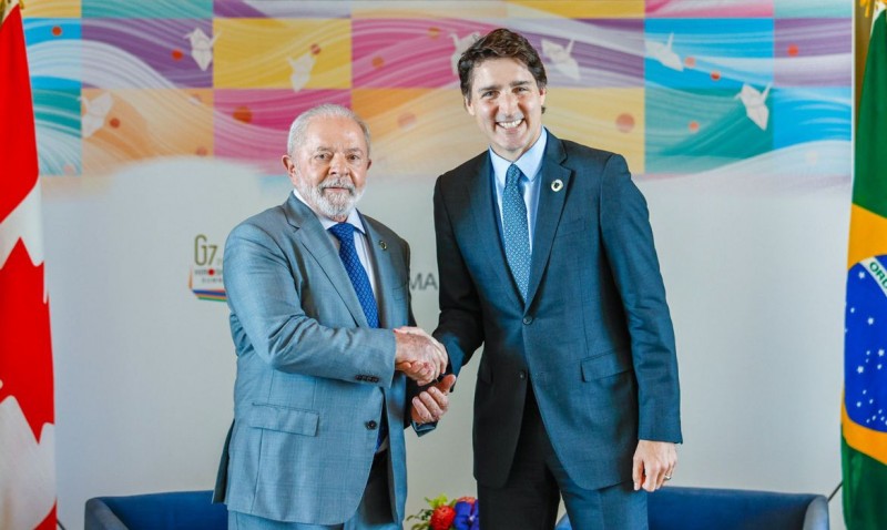 Com premiê do Canadá, Lula falou de meio ambiente, comércio e Ucrânia