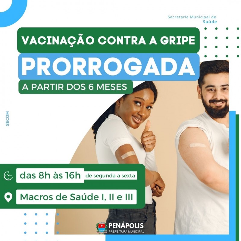 Penápolis prorroga Campanha de Vacinação contra a Gripe