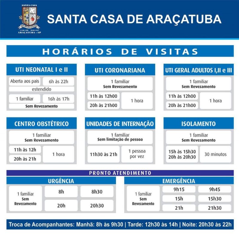 Santa Casa amplia horário de visitas