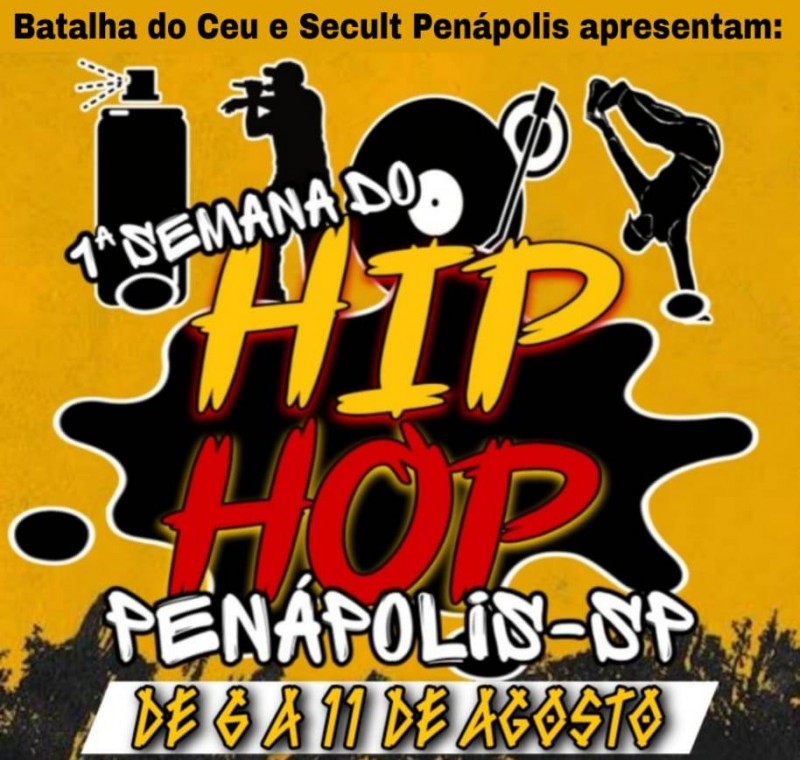 1ª Semana do Hip-Hop de Penápolis começa neste domingo