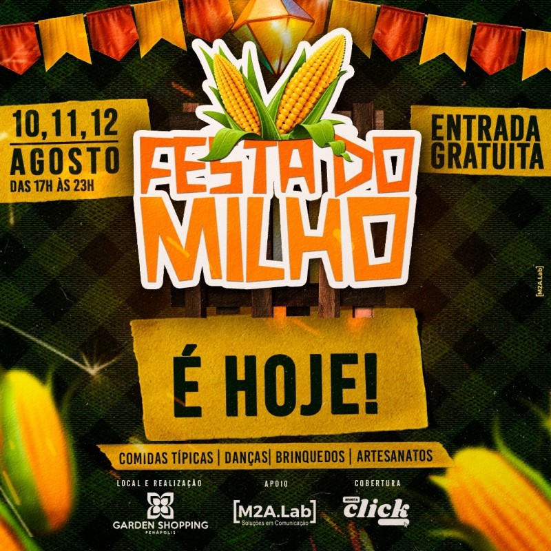 Festa do Milho começa nesta quinta-feira no Garden Shopping