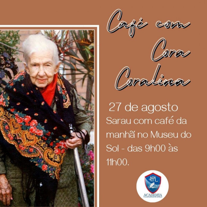 ‘Café com Cora Coralina’ acontece neste domingo no Museu do Sol