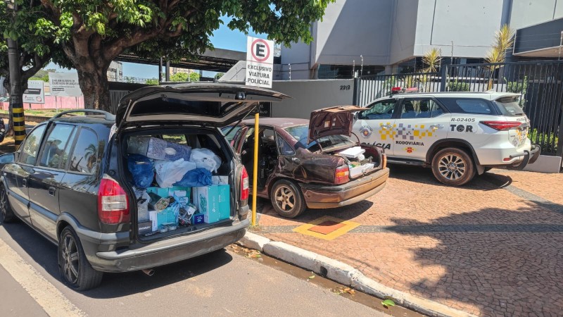 TOR prende homem por descaminho e apreende dois carros carregados com mercadorias sem documentação