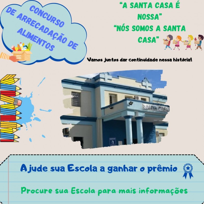 Santa Casa de Penápolis promove concurso para arrecadação de alimentos