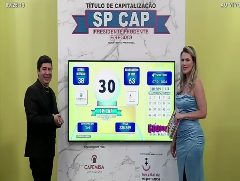 Dois penapolenses dividem prêmio e ganham R$ 150 mil cada do SPCAP