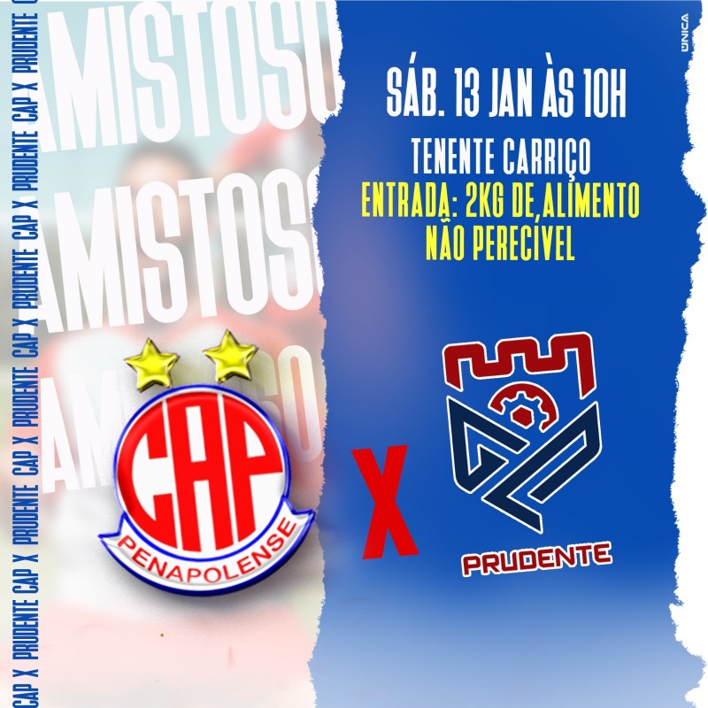 Clube Atlético Penapolense convida torcedores para amistoso no Tenentão