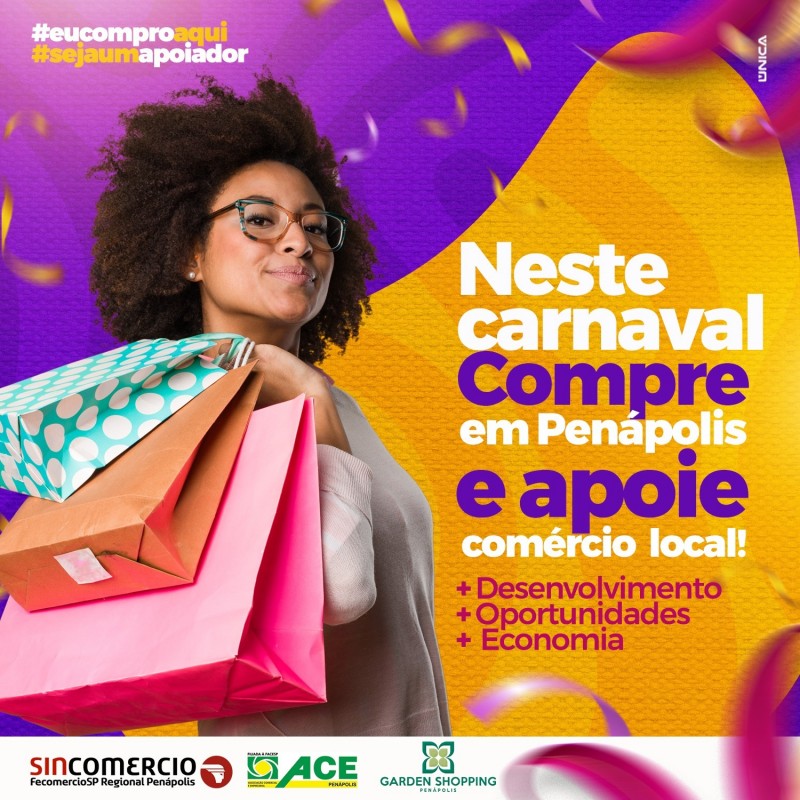 Sincomércio e ACE promovem campanha de incentivo ao consumo para impulsionar o comércio local no carnaval