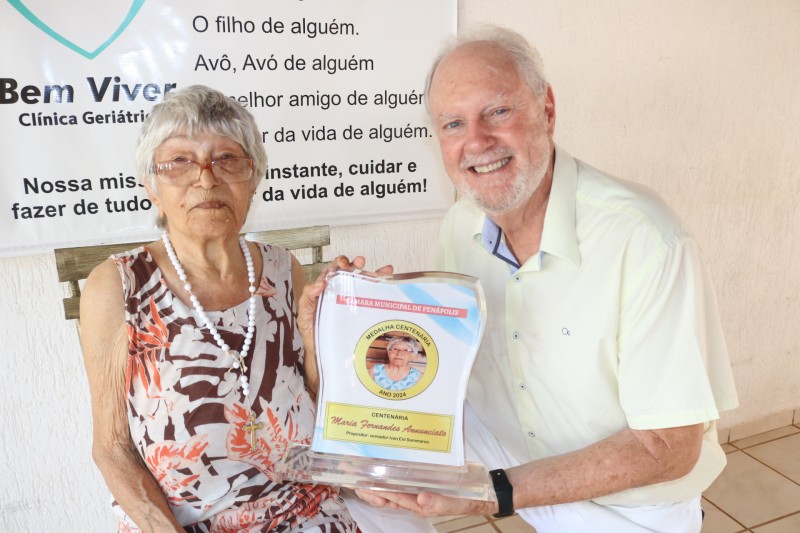 Maria Annunciato, 100 anos, recebe Medalha Centenária