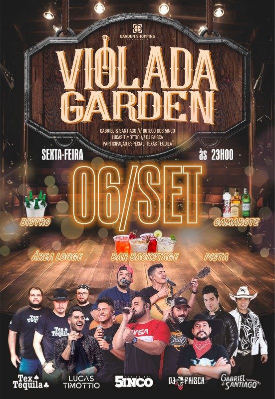 'Violada Garden' agitará a noite de 6 de setembro no Penápolis Garden Shopping