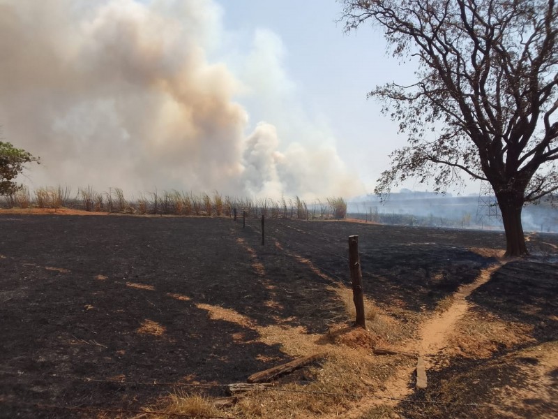 Fogo atinge canavial em Penápolis e há outros focos na região