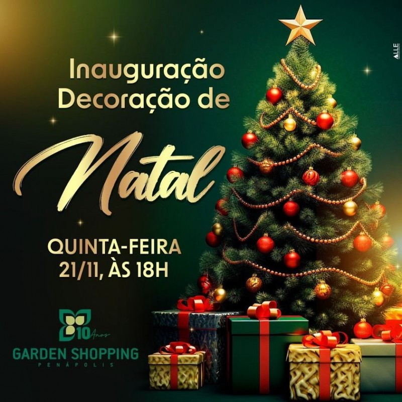 Penápolis Garden Shopping inaugura decoração natalina