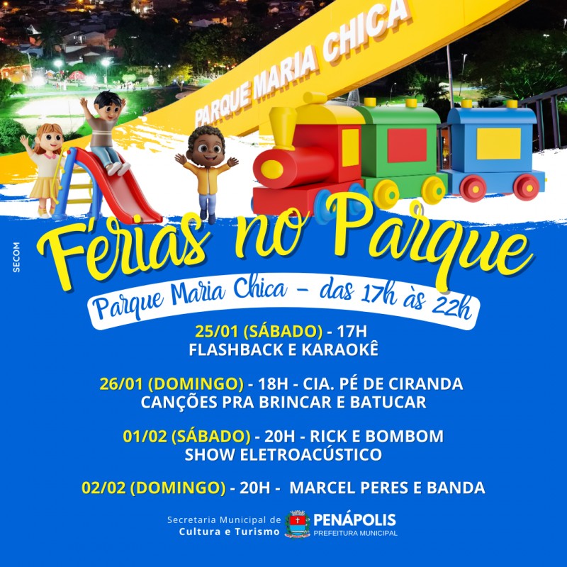 Projeto Férias no Parque começa dia 25