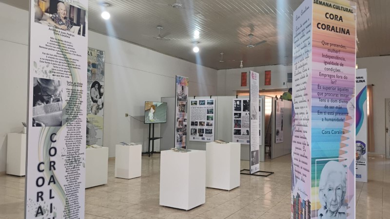 1ª Semana Cultural Cora Coralina: exposição sobre vida e obra da escritora está aberta à visitação gratuita