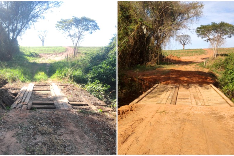 Secretaria de Obras recupera nova ponte na zona rural