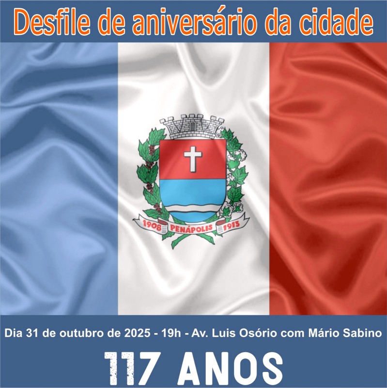 Desfile de Aniversário de Penápolis será às 19h desta sexta-feira
