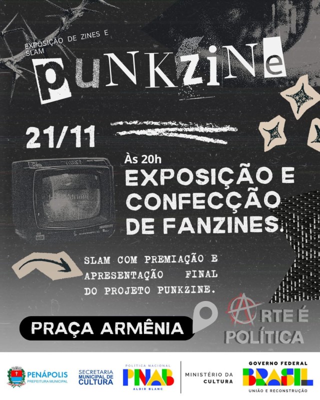 Exposição, música e arte livre encerra o projeto “PunkZine” nesta sexta-feira