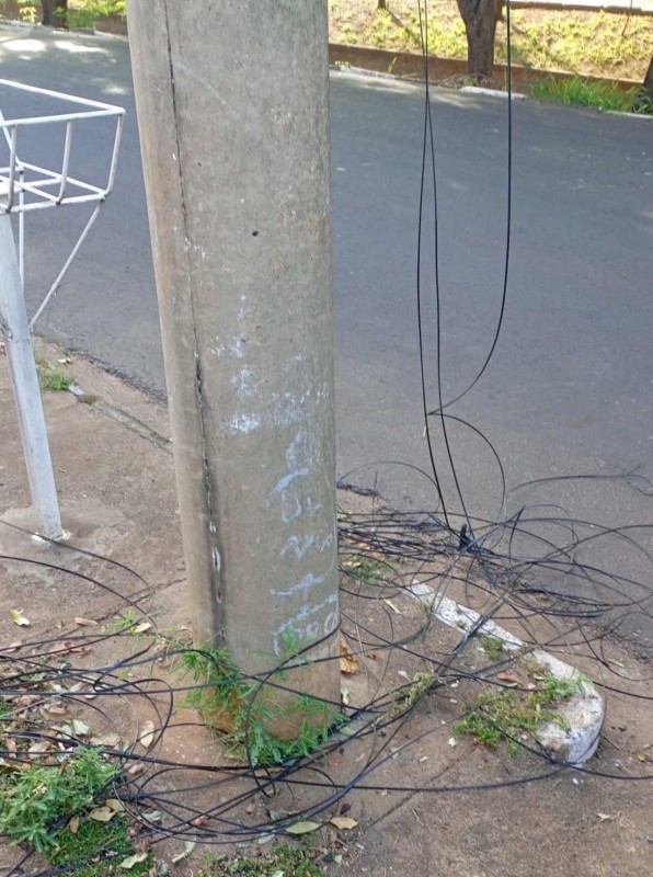 Requerimento questiona limpeza e corte de fios soltos