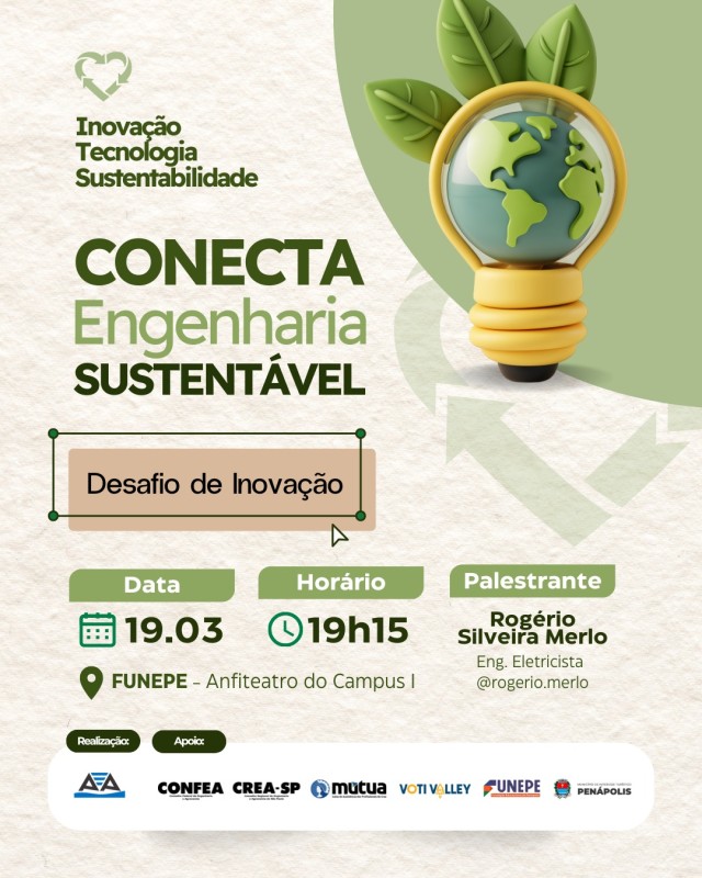 Penápolis recebe evento “Conecta Engenharia Sustentável” dia 19