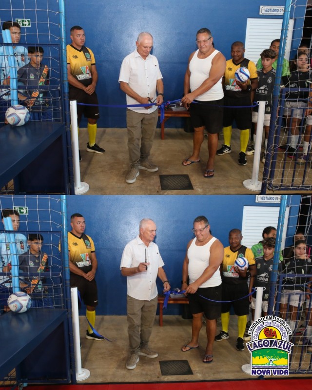 Lago Azul reinaugura quadra esportiva revitalizada