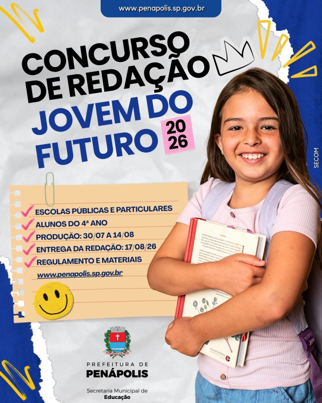 Jovem do Futuro: Concurso de redação vai premiar alunos do 4º Ano