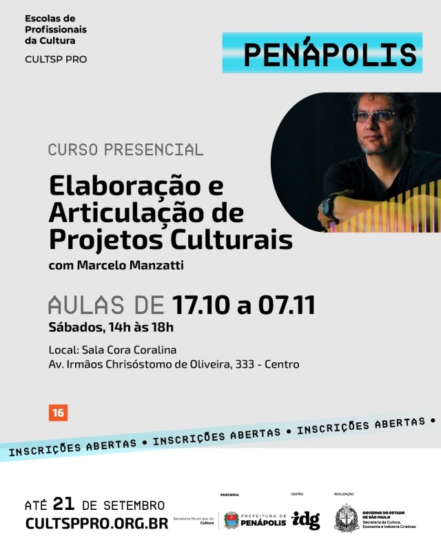 Penápolis recebe curso “Elaboração e Articulação de Projetos Culturais”