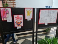 Desenhos foram expostos no interior da escola