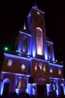 Evento teve show de luzes e música no Santuário São Francisco de Assis