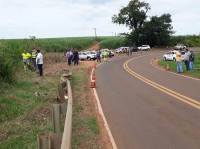 Acidente aconteceu em trecho de curva de estrada vicinal