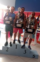 Premiados na categoria masculino no campeonato de supino