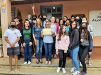 Palestra aos alunos do Yone abordou a temática “Resíduos Sólidos/Coleta Seletiva”