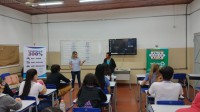 Palestra aos alunos do Yone abordou a temática “Resíduos Sólidos/Coleta Seletiva”